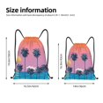 thumbnail image 2 of Xecao Beach with Palm Trees Pattern Sports Drawstring Backpack - String Swim Gym Bag with Wet Proof Pocket for Women&Men-Small, 2 of 6