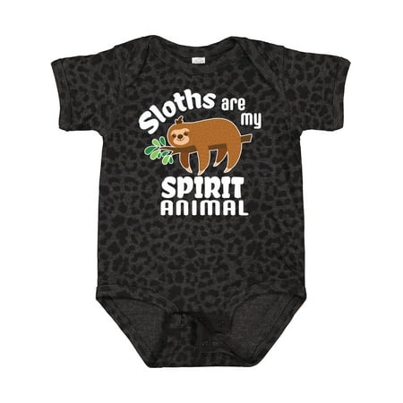 

Inktastic Sloths Are My Spirit Animal with Cute Sloth Illustration Gift Baby Boy or Baby Girl Bodysuit
