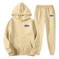 thumbnail image 3 of WILLBEST Sudaderas para Hombre, Conjunto De Sudadera con Capucha Deportiva De Manga Larga con Estampado De Letras Informal A La Moda De Otoño e Invierno para Hombre y Mujer Mediana​​, 3 of 3