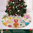 thumbnail image 6 of FMSHPON Easter Cute Bunny Xmas Christmas Tree Skirt Stand Mat for Holiday Party Decoration Indoor Outdoor 36 inches, 6 of 6