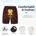 thumbnail image 3 of Daiia Red Skull Spider Mens Swim Trunks Swim Shorts Quick Dry Swim Shorts with Mesh Lining Pockets-Large, 3 of 9