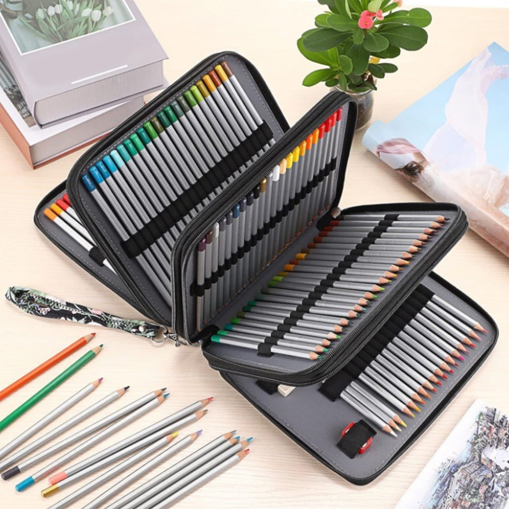 168 Slots Colored Pencil Case Large Capacity Pen Case Travel Pen Organizers Case