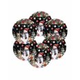 thumbnail image 7 of 15 Inch Round Placemats Set of 6, Black Christmas Non Slip Heat Insulation PP Table Mats, Snowman Poinsettia Cat Snowy Pine Branch Washable Place Mats for Kitchen Dining Party Table Decor, 7 of 7
