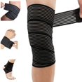 thumbnail image 1 of Sports Knee Wrap Breathable Extra Elastic Compression Bandage Brace Support For Wrists Elbows Legs Knees, 1 of 7