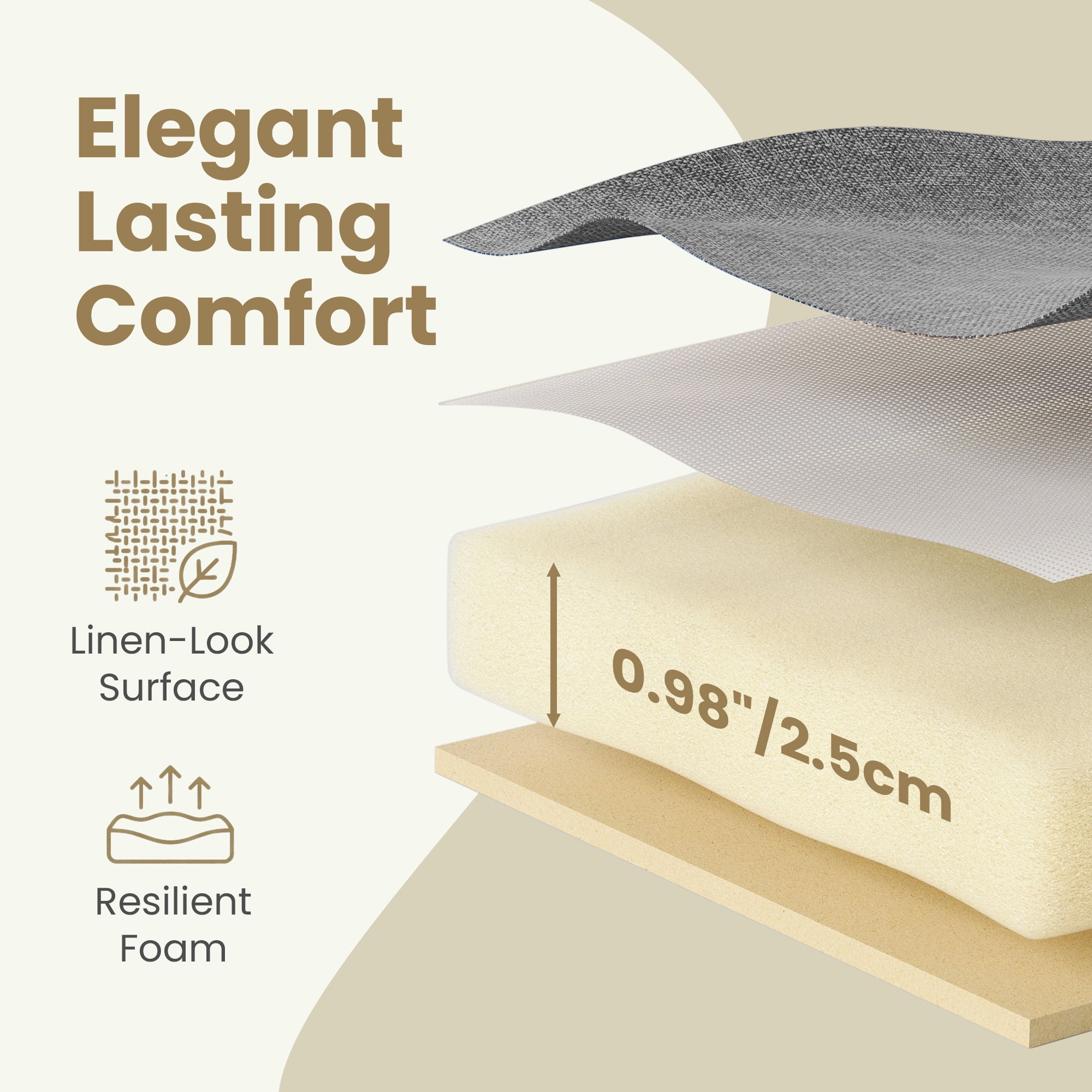 Ledrem Foldable Storage Ottoman Bench, 660lb Capacity, Light Gray
