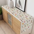 thumbnail image 4 of Easter Table Runner - 120 Inch Long, Kitchen Dining Table Runner Dresser Scarves, Country Rabbits Colorful Eggs Leaves Flowers Farmhouse Decor for Coffee Tables Wedding Party Banquet, 4 of 8