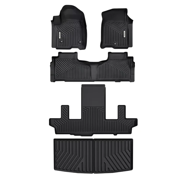 RVNI Floor Mats & Cargo Liner for Chevy Tahoe/GMC Yukon 2025-2021 TPE All-Weather Floor Mats for Chevrolet Tahoe GMC Yukon (Only for Bucket Seats)
