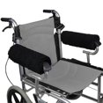 thumbnail image 1 of Funda para reposabrazos de silla de ruedas (par) - Cojín de piel de oveja con memoria para silla de oficina y transporte - Accesorios de cojín de soporte suave, 1 of 5