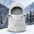 thumbnail image 2 of Hessimy Kids Fleece Balaclava Hood with Adjustable Drawstring,Winter Windproof Face and Neck Cover, 2 of 9