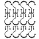 thumbnail image 3 of Cateissary 12 ganchos para cortina de ducha, colgadores para cortinas de habitación de Hotel, revestimientos de baño, anillos para el baño, Accesorios de baño Negro, 3 of 6