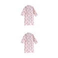 thumbnail image 1 of Sonducket Albornoz de color melocotón, Kimono largo, bata de crepé para primavera y verano, camisón fino suave de media manga para el hogar, Rosa METRO 2Conjunto, 1 of 6