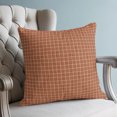 thumbnail image 4 of Burnt Orange Plaid Pillow Covers 20x20 Set of 2, Farmhouse Buffalo Checkered Gingham Throw Pillow Covers Decorative Couch Cushion Cover, Microfiber Soft Pillowcases for Bedroom Living Room Sofa, 4 of 9
