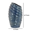thumbnail image 5 of Jarrón Benzara Avery en espiral de cerámica azul 43 cm, 5 of 5