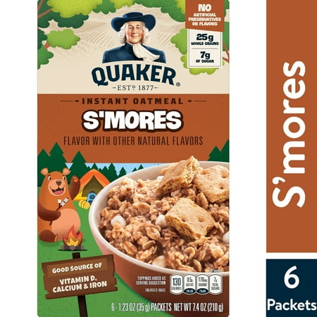 Quaker Kids S'mores Instant Oatmeal 1.51 oz, 6 Packets