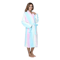 thumbnail image 2 of PajamaX Women's Long Fleece Robe with Shawl Collar, Side Pockets, Plush Warmth, Print Design (XL, rainbow), 2 of 6