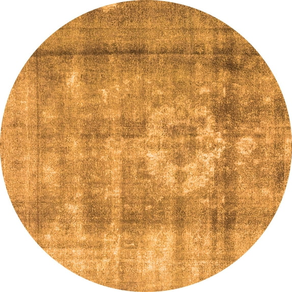 Ahgly Company Indoor Round Persian Orange Traditional Area Rugs, 7' Round
