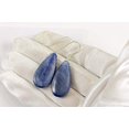 thumbnail image 5 of Sterling Silver Kyanite Earrings Deep Blue Large Fat Smooth Wide Teardrop Dangle Drops Designed for Adult Women, 5 of 5