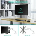 thumbnail image 4 of WALI Single Monitor Stand, Adjustable Gas Spring Arm Monitor Mount for Display up to 32 Inch,19.8lbs Capacity (GSMP001W), White, 4 of 7