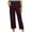 Wine, variant on Annhoo Straight Leg Trousers for Women Plus Size High Waisted Work Cropped Pants Baggy Solid Color Pants with Pockets