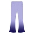 thumbnail image 5 of AHTJRT High Waist Bootcut Yoga Pants for Girls Stretchy ElasticPants Gradient Color Flared Pants Warm Fleece Lined Bell Bottoms Purple#04 9-10 Years, 5 of 6