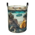 thumbnail image 1 of Balery Desert Monkeys Drive Cesta de ropa redonda con asas, impermeable, independiente, para ropa, juguetes, dormitorio y familia-Medium, 1 of 6