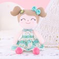 thumbnail image 6 of Gloveleya Toddler Stuffed Dolls Girl Gifts Plush Baby Doll Figure Toys Green Floral 16", 6 of 10