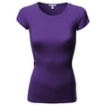 thumbnail image 2 of FashionOutfit Women's Basic Short Sleeve Round Neck T-shirt Tops, 2 of 4