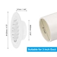 thumbnail image 2 of Cubierta de rejilla de ventilación redonda de 3" Uxcell, rejilla de acero inoxidable 304 con malla de pantalla para ductos de ventilación blanca, 2 of 6