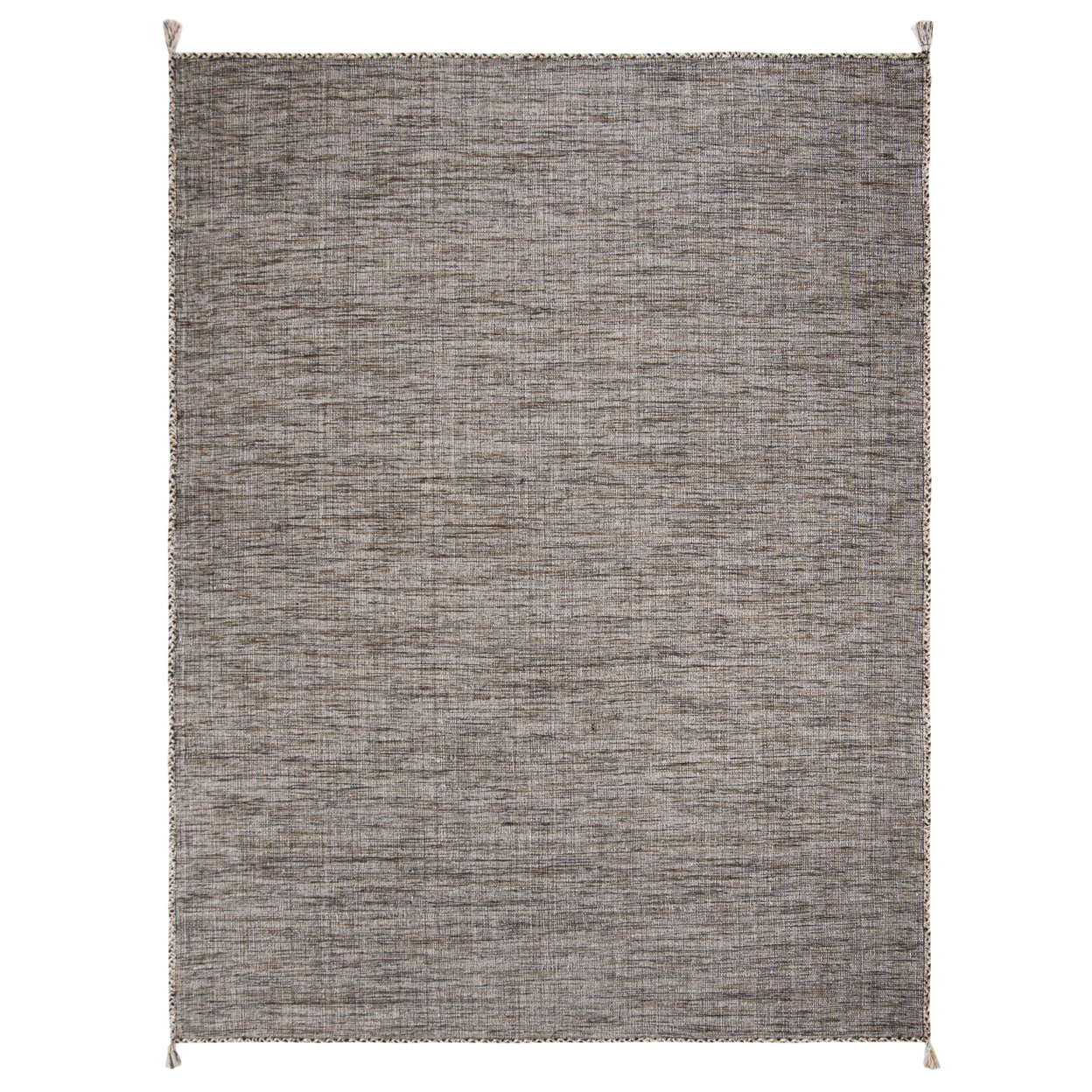 SAFAVIEH Montauk Bijar Jace Solid Soft Braided Cotton Runner Rug, Beige/Black, 2'3" x 7'