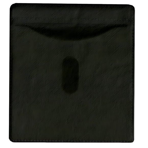 mediaxpo Premium CD Double Sided Plastic Sleeves - Plastic CD Sleeve for Ultimate Protection and Organization (Black) (Pack of 100)