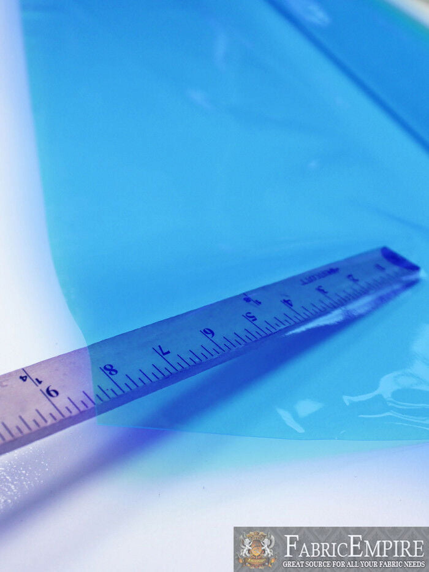 30 Gauge Blue Tinted Plastic Vinyl Fabric 48" Wide Sold By The Yard