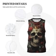 thumbnail image 3 of Sikiie Classical Rose Crown Skull Basketball Jersey Reversible Men's Mesh Athletic Sports Shirts Training Practice S-4XLSmall, 3 of 6