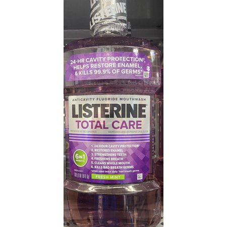 Listerine TOTAL CARE FRESH MINT Fluoride Mouthwash Antiseptic 1 L / 33.81 oz