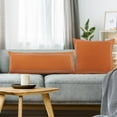 thumbnail image 3 of Ox Bay Tatum 14" x 36" Orange Embroidered Bordered Cotton Adult Decorative Throw Pillow, 3 of 8