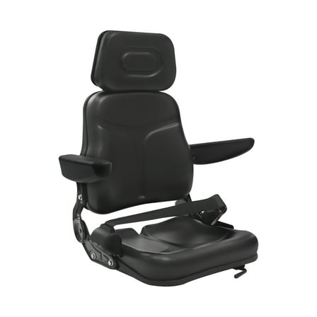 Universal Tractor Seat, Adjustable Tractor Seat, PVC Tractor Seat Black