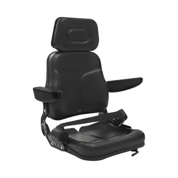 Universal Tractor Seat, Adjustable Tractor Seat, PVC Tractor Seat Black