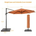 thumbnail image 6 of FLAME&SHADE 11ft Round Outdoor Patio Offset Hanging Cantilever Umbrella with Base for Garden,Deck and Poolside,Red, 6 of 7