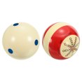 thumbnail image 1 of Uxcell 2-1/4" Pool Billiard Cue Ball Practice Training Ball with Dots and Standard Lines 2Pcs, 1 of 6