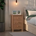 thumbnail image 2 of From the Tree Furniture Solid Wood 3-Drawer Tall Nightstand, Honey, 2 of 9