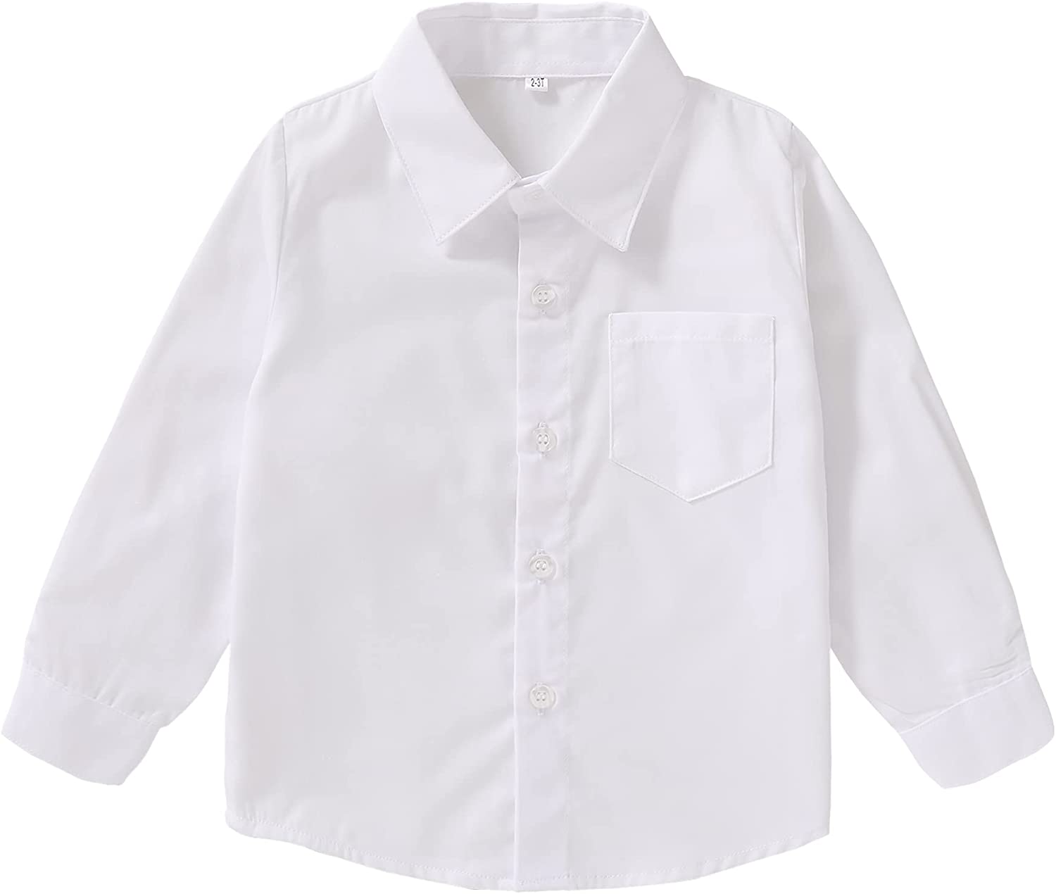 YOUIGIFTS Toddler Baby Boys Dress Shirts Long Sleeve Button Down Shirt for Kids Boys 12M6T