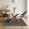 thumbnail image 3 of ODIKA 5'x7' Grey Abstract Geometric Lines Dots Modern Washable Area Rug Contemporary Minimalist Design with Rectangular for Dining Room, Under Table, Home Office, Non-Slip Chair-Friendly, 3 of 7