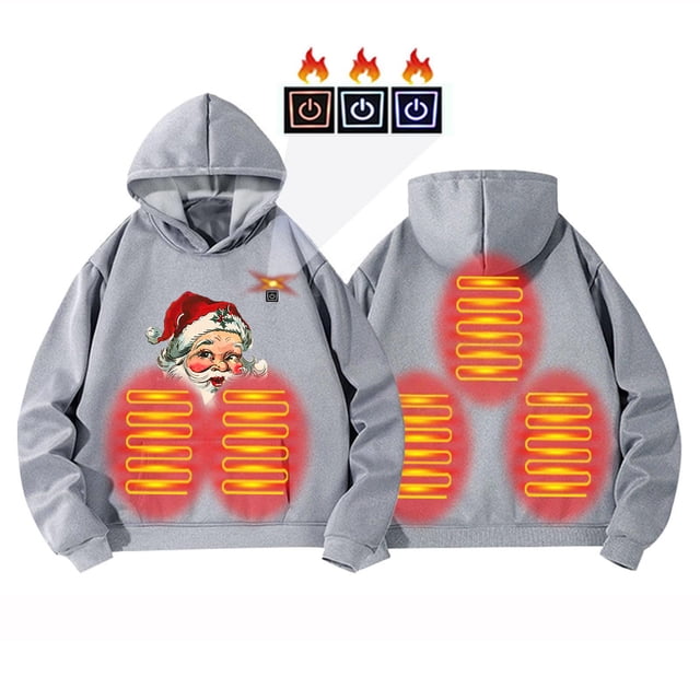 Sudadera con capucha y calefacción de invierno para niños y niñas con control de temperatura y calefacción.