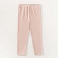 thumbnail image 2 of TOOYOU Girls Pants Baby Toddler Autumn Solid Color Elastic Waist Sweatpants With And Leggings Warm Pull On Pants Lightweight Sports Trousers For Sweet Girls Size 12-24 Months Pink, 2 of 8