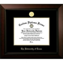 Campus Images TX959LBCGED-1411 14 x 11 in. University of Texas, Austin Longhorns Legacy Embossed Diploma Frame, Black Cherry & Gold
