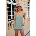 thumbnail image 3 of Women's Summer Tank Tops Eyelet Embroidery Sleeveless Spaghetti Strap Tops Scoop Neck Sexy Loose Fit Casual, 3 of 7