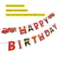 thumbnail image 4 of HTM Party Fire Truck Happy Birthday Banner For Kids Fire Engine Rescue Birthday Party Sign, Fire Truck Birthday Party Supplies For Boys Red, 4 of 4