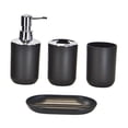 thumbnail image 3 of Juego de accesorios de baño Decoración de baño Dispensador de jabón Negro, 3 of 9