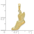 thumbnail image 4 of Solid 10K Yellow Gold Polished Running Shoe Pendant - 25mm, 4 of 6