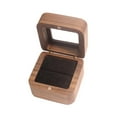 thumbnail image 2 of Caja de madera para anillos de boda Strade Fareast Limited con Tapa transparente terciopelo negro, 2 of 8