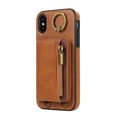 thumbnail image 5 of Allytechgroup Stylish iPhone XS/ iPhone X Wallet Case, Secure Phone Case for Apple iPhone XS/ iPhone X, Multi-functional and Durable, Ring Holder Hand Wrist Stand Shockproof Case for Women Men, Brown, 5 of 7